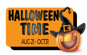 Halloween Time at the Disneyland Resort - Aug 21 - Oct 31.  Graphic links to Disney  page