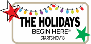 The Holidays Begin Here - starts Nov 18.  Graphic links to Disney page