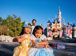 Children outside the Disneyland Castle
