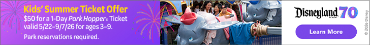 Disney Summer ticket offer for children 3-9. Links to Disney ticket store